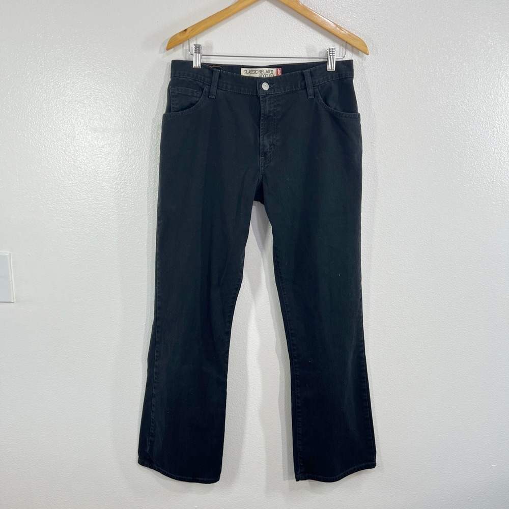 Vtg. 90's Levi's 550 Women Relaxed‎ Bootcut Jeans Faded Black Denim Size 12 M